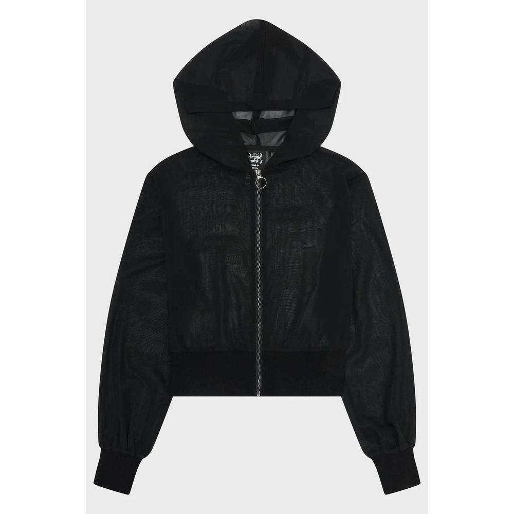 Killstar umbrage sheer hoodie top size XL
